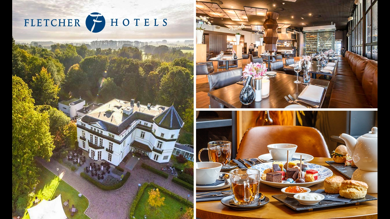 Fletcher Hotels, High tea voor 2 bij Fletcher Hotels bespaar 41 in