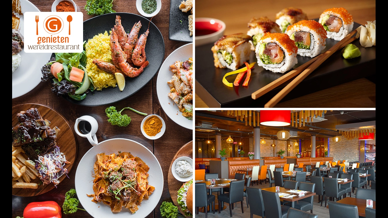 Genieten Wereldrestaurant, AllYouCanEat & Drink (3 uur) bij Genieten Wereldrestaurant bespaar