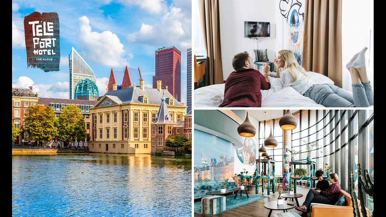 The Hague Teleport Hotel, Overnachting voor 2 + ontbijt + late check